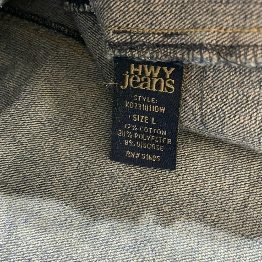 HIGHWAY JEANS Upcycle Blue Front Denim Jean Vest XL Juniors Nickelodeon